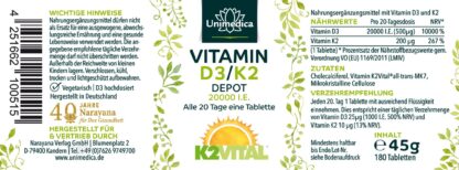 Vitamin D3 / K2 MK7 20000ie - Image 2