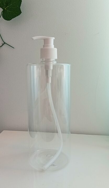 Frasco transparente pet 1L com dispensador