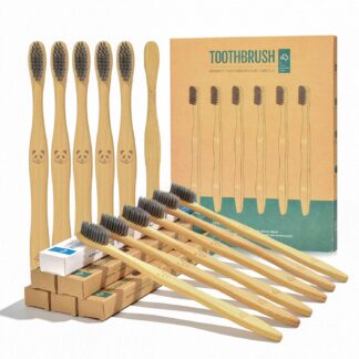 Escova de dentes de carvão de bambu natural ecológica