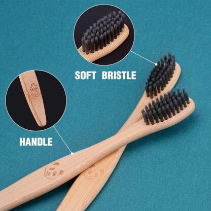 Escova de dentes de carvão de bambu natural ecológica - Image 2