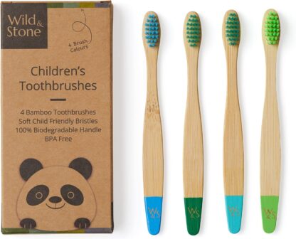 Escova de dentes de bambu orgânico para crianças - Image 2