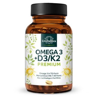 Vitamina D3 + K2 + Ômega-3