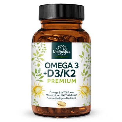 Vitamina D3 + K2 + Ômega-3